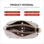 REALER Genuine Real Leather Women's Shoulder Hand Bags Snake Pattern Hobos Bag Fashion Ladies Crossbody Purses Women Handbags