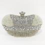 Chic Bean Shape Sparkly Rhinestone Tassels Crossbody Evening Bags Pearl Handbag And Purse For Women