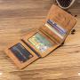 OEM003 New Vintage PU Leather Men Wallet ID Bank Credit Card Holder Clutch Coin Purse Luxury Brand Wallet Frosted Short Wallets