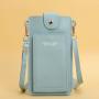 Phone bag for women Solid Color Simple Fashion Women's Driver's License Card Wallet New Single Strap Portable Mobile Phone Bag
