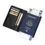 ZHF056 New PU Cross Pattern Male Female Passport Bag Travel Document Luggage Tag Passport Cover Multi Card Wallet Passport Clip