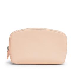Stock PU Vegan Leather Pink Purse Travel Toiletry Bag for Women Girls Gifts Portable Daily Storage Organizer Small Makeup Pouch