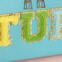 Custom Letter Patch Cosmetic Bag Portable PU Leather Waterproof Toiletry Pouch Travel Make up Bag