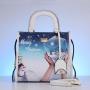 fashion ladies handbag set Personality print female bag Unique Christmas gift girl bag quality hot selling women shoulder bag