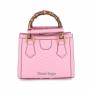 2024 Fashion Design Snake Leather Shoulder Crossbody Bags For Women Luxury Bamboo Handle Hand Bag Ladies Handbags
