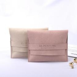 Jiaxinda Luxury Custom Emboss Jewelry Pouch Packaging Microfiber Flap Envelope Necklace Bracelet Jewelry Bag