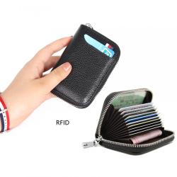 OEM/ODM Titular De La Tarjeta Pebble Leather Mens Rfid Blocking Credit Card Holder Wallets For Women Manufacturer