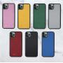 Custom Logo Luxury Pebble Full Grain Leather Mobile Cell Phone Case Back Cover For MINI Iphone 15 12 13 14 Pro Max 14 Plus