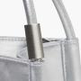Wholesale New Arrival Vegan Leather Silver  Womens Handbags Unique Lock Handle Fashion Ladies Bucket Handbags