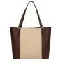ZR539 Women's Bag PU Contrasting Color Retro Stitching Fashion Working Portable One Shoulder Female Girl Tote Bag Shopping Bag