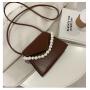 Popular Pearl Handbag New Bag For Women  Texture Double Layer Small Square Bag Single Shoulder Cross Bag For Women