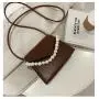 Popular Pearl Handbag New Bag For Women  Texture Double Layer Small Square Bag Single Shoulder Cross Bag For Women