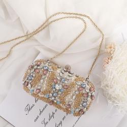 Elegant Fashion Bead Embroidery Clutch Evening Dress Diamond-encrusted Handbags Wedding Women's Tote Bags