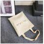 Custom Canvas Women's Bag Embroidery Zipper 0ne-shoulder Doll Bag Tote Bag Niche Design Logo PVC Transparent Window