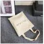 Custom Canvas Women's Bag Embroidery Zipper 0ne-shoulder Doll Bag Tote Bag Niche Design Logo PVC Transparent Window