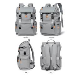 ZF085 Men Shoulder Bag Fashion Outdoor Travel Bag Business Leisure Computer Backpack Student Schoolbag Oxford Cloth USB Port