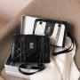 Hot Selling Pu Leather Bags for Women 2024 New Trendy Chain Fashion Shoulder Bag with Simple Embroidered Thread Crossbody Bag