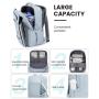 LOVEVOOK New Casual Large Capacity Waterproof Black Custom Logo Office Laptop Bag Backpacks for Men Women with USB Charging Port
