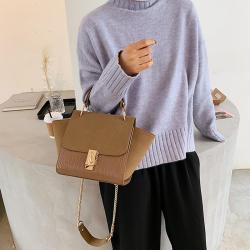 Latest Fashion Women's Handbag Anti-Theft Lined Tote Bag with Alligator Pattern PU Leather Girls' Crocodile Handbags 2024