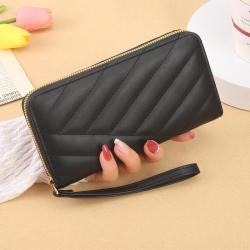 2024 new women's long wallet large capacity ladies wallet Korean style zipper clutch bag coin purse money clip
