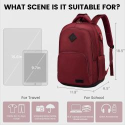 LOVEVOOK high capacity cute backpack with zipper travel backpack waterproof office computer laptop school bags luggage for women