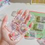 SN025 Mini Jewelry Storage Box Transparent Small Square Pill Storage Container Storage Box for Jewelry Earplug Battery