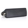 Custom Weave Emboss Pattern PU Leather Large Capacity Waterproof Nail Cosmetic Bag Travel Makeup Case For Women