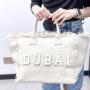 Keymey Factory Direct Supply Fringed Canvas Bags Women Tote Bags with Zipper inner Pocket Large Size Handbag