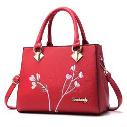 ZR574 New Fashion Women Handbags PU Flower Ladies One Shoulder Crossbody Bag Female Zipper High Quality Shopping Party Bags