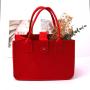 Promotion Felt Cloth Tote Lunch Bag Custom Logo Printing Luxury Handle Cotton Wedding Christmas Party Shopping Bag
