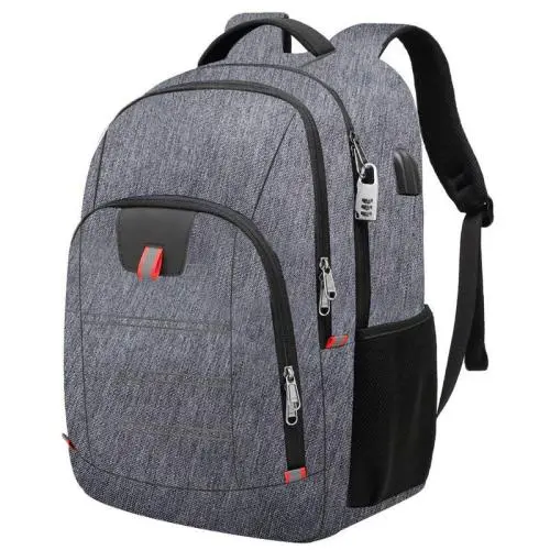 large capacity custom usb charge backpack for outdoor unisex reflective tape daily life nylon laptop backpacks bag