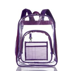 SC030 Custom Logo PVC Clear Backpacks Waterproof Transparent Book Bags for School Casual Outdoor Travel Backpack for Concerts