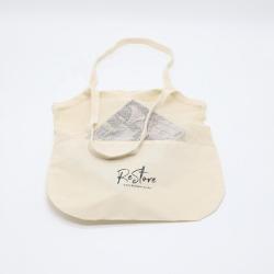 Eco Friendly Washable Cotton Mesh Shopping Tote Bag Fruit Pouch Vegetables Packaging Handle Shopping Cotton Mesh Bag