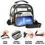 Stadium Approved Small Pvc TPU Clear Single Shoulder Bags Transparent Zipper Crossbody Chest Bag With Strap