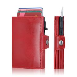 Wholesale Automatic Smart Wallet Aluminum Card Holder Customize Credit Card Holder Protector Pop up Design Aluminum Wallets