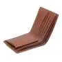 Full grain leather men wallet bifold vegetable tanned leather wallet
