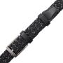 Newest pin buckle leather belt leather men weaved belt with elastic band for men women