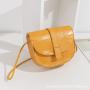 Crocodile print saddle bags women's messenger bags new 2024 women shoulder crossbody bags pu leather