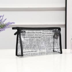 Custom logo travel toiletry makeup bag waterproof pvc transparent clear cosmetic bag