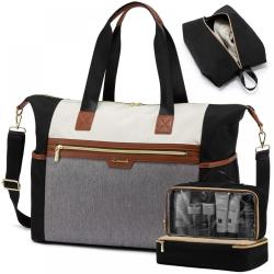 LOVEVOOK 4 in1 Clothes Storage Bag Travel Duffel Personal Item Hospital Overnight Bag with Wet Pocket Weekender Bags for Women