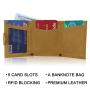 PU leather men wallet RFID blocking aluminum wallet
