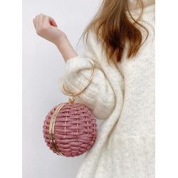 High quality Bridal Clutch Rhinestone Ball Shape Evening Bags Wedding Handbag Metal Evening Bags With Chains Decoration