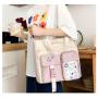 HR278 Fashion One Shoulder Crossbody Bag Students' Makeup Classes Contrasting Nylon Bag College Style Fresh Laptop Storage Bag