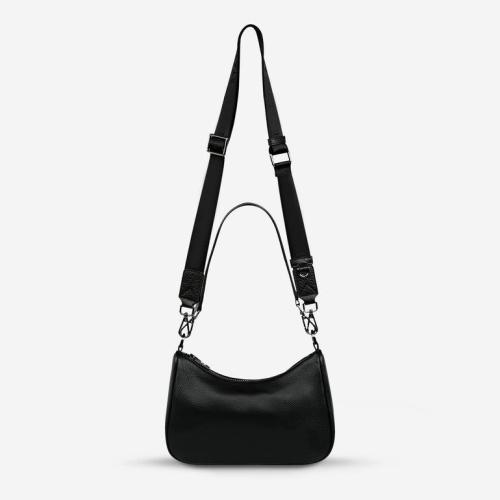 2024 Hot Sale Black Fashionable Leather Women Messenger Bag Ladies Bag Women Shoulder Bag