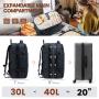 LOVEVOOK 40L 50L Flight Approved Carry on Laptop Bags with Lock 15.6 17 18 inch Men Women Travel Backpacks with 3 Packing Cubes
