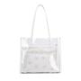 2021 Fashion Summer Beach Tote Bag Girls Shoulder Bags Transparent Clear PVC Handbags and Purse for Women