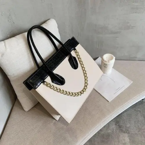 High Quality bolsas mujer Women Fashion Handbags Large Capacity Structured Bags PU Leather Chain Tote Handbag For Ladies Luxury