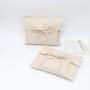 Promotion Cotton Twill Fabric Envelope Dust T-Shirt Clothes Backpack Packaging Bag Gift Jewelry Pouch With Bow