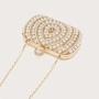 Custom Fashion Womens rhinestone hand bags clutch bridal purse with BIG pearls beads pearl evening party bag sac tendance 2024
