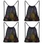Gelory Customized Promotional Mesh Drawstring Bag Backpack Clothes Shoe Travel Bag Beach Backpack Bag